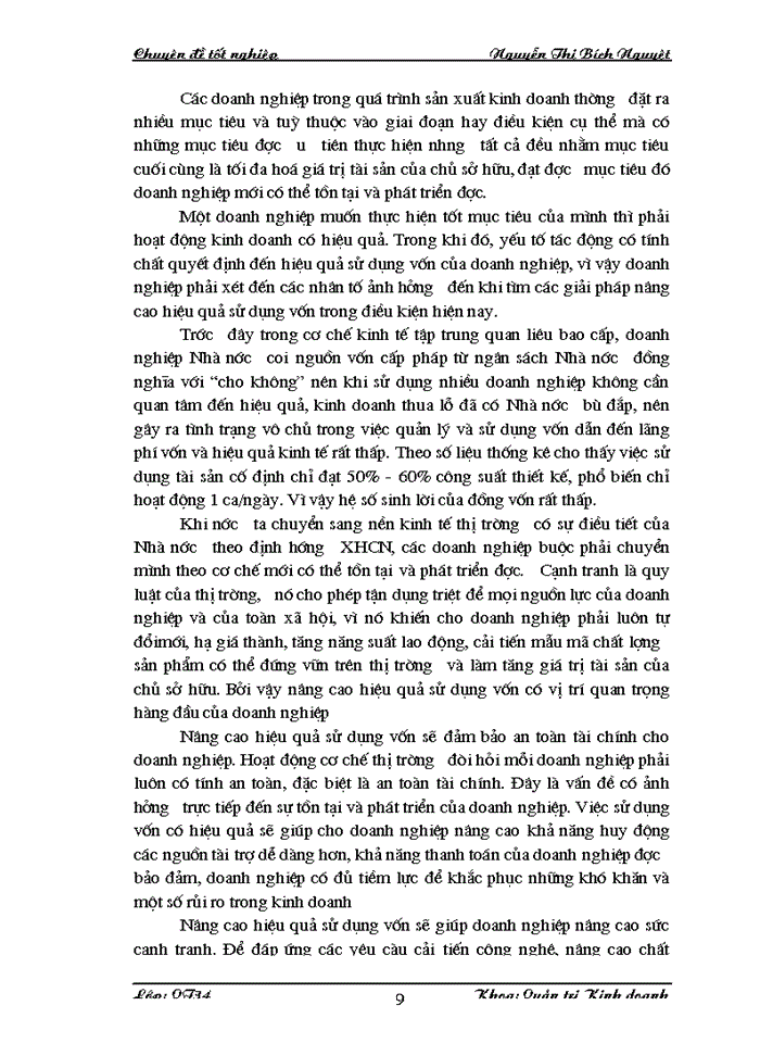 image for page Một số biện pháp nhằm nâng cao sử dụng vốn có hiệu quả tại Công ty cổ phần sản xuất và thương mại Tây Sơn