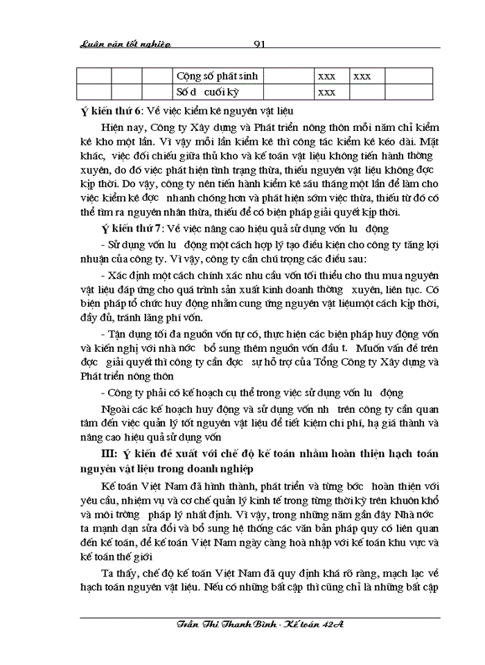 image for page Hoàn thiện hạch toán nguyên vật liệu với việc nâng cao hiệu quả sử dụng vốn lưu động tại công ty xây dựng và phát triển nông thôn