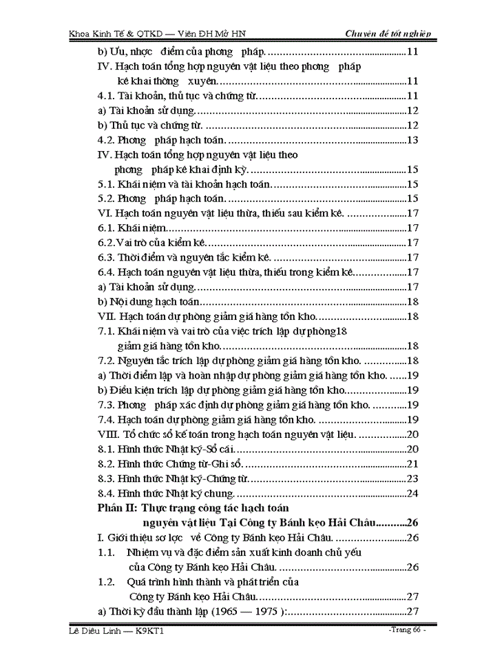 image for page Hoàn thiện công tác hạch toán kế toán nguyên vật liệu tại Công ty Bánh kẹo Hải Châu