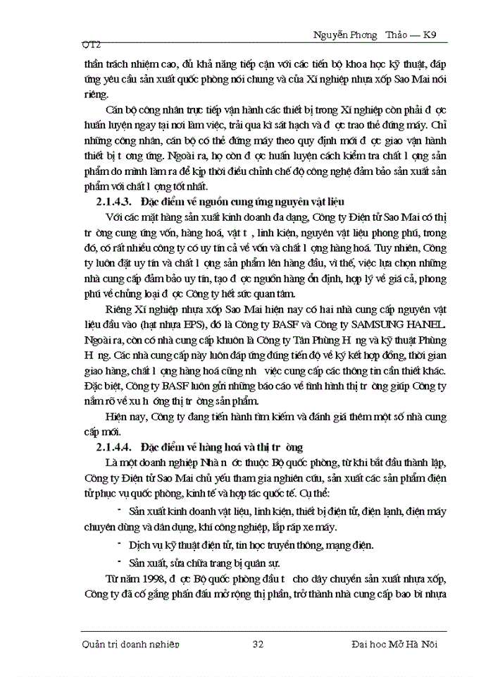 image for page Một số giải pháp nhằm nâng cao chất lượng công tác quản trị tiêu thụ hàng hóa tại Công ty Điện tử  Sao Mai.