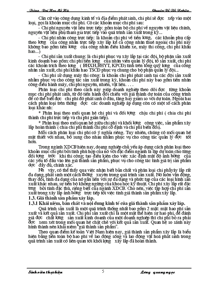 image for page Hoàn thiện công tác kế toán chi phí sản xuất và tính giá thành sản phẩm tại xí nghiệp xây lắp I- công ty xây lắp và sản xuất công nghiệp