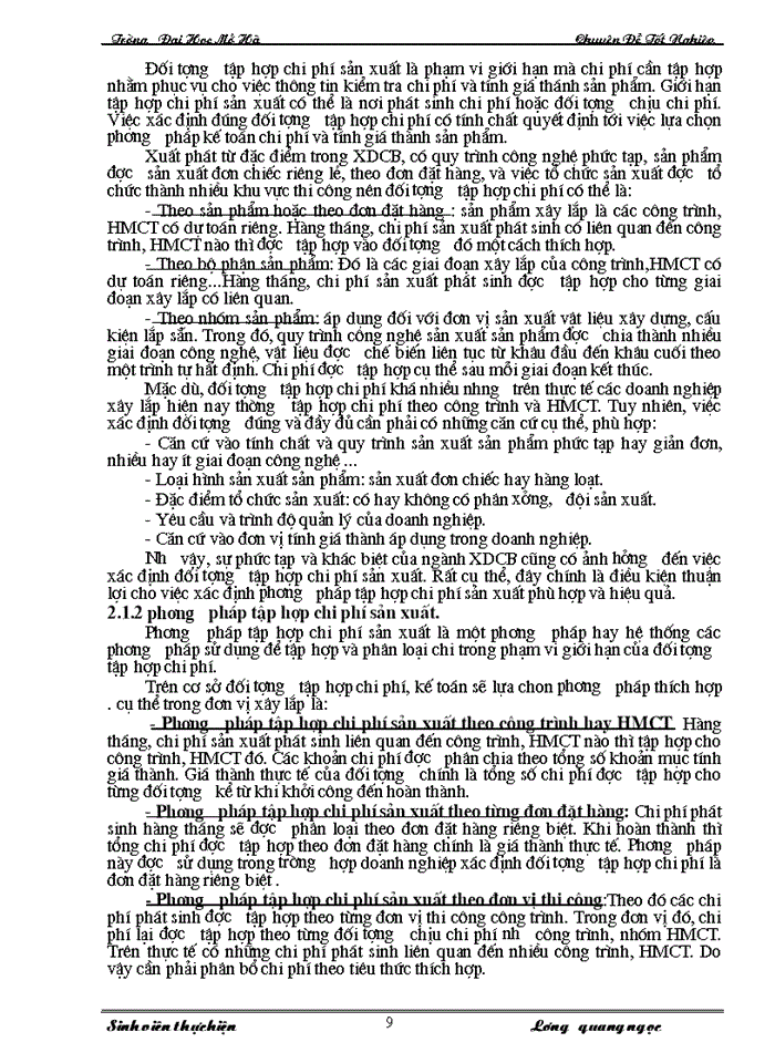 image for page Hoàn thiện công tác kế toán chi phí sản xuất và tính giá thành sản phẩm tại xí nghiệp xây lắp I- công ty xây lắp và sản xuất công nghiệp