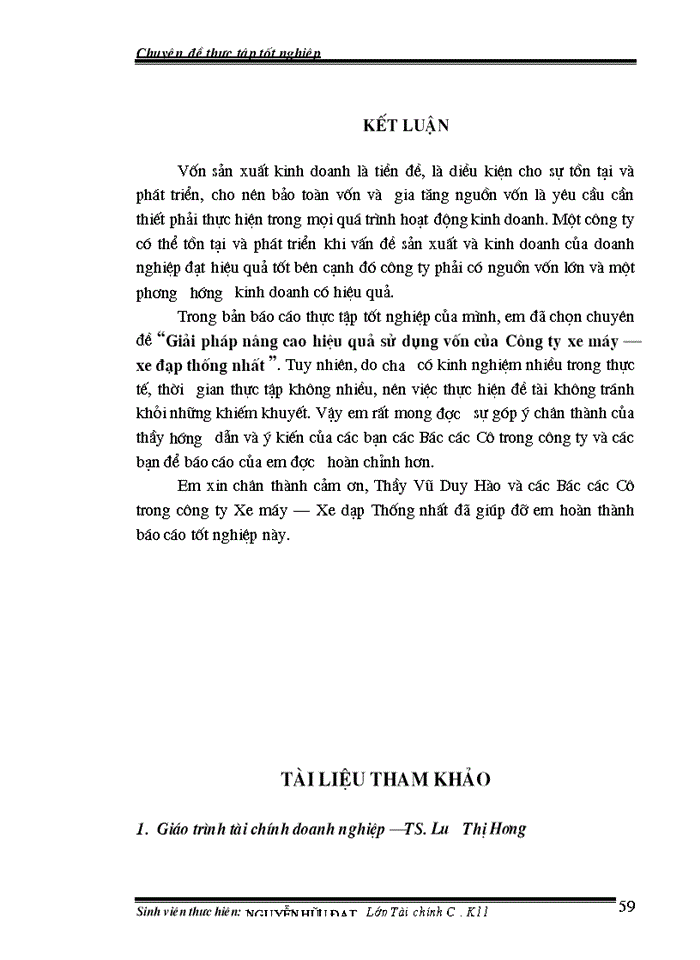 image for page ác Giải pháp nâng cao hiệu quả sử dụng vốn tại công ty Xe máy – xe đạp Thống nhất