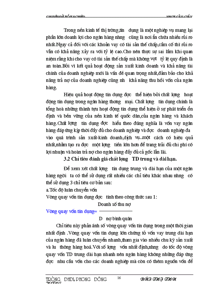 image for page Một số giải pháp mở rộng và nâng cao chất lượng tín dụng trung dài hạn tại NHCT Cầu Giấy