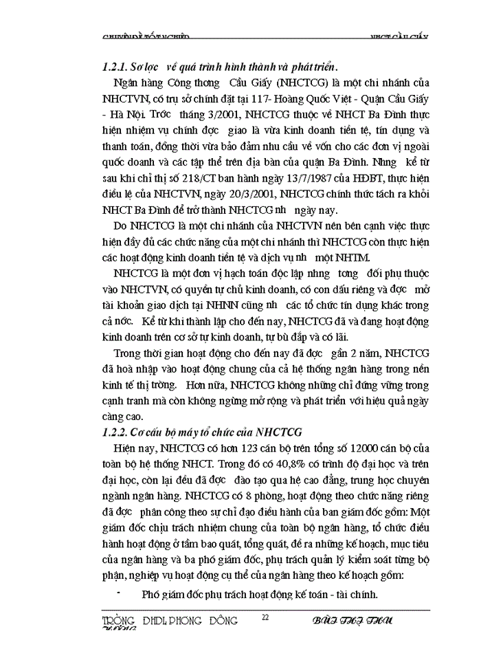 image for page Một số giải pháp mở rộng và nâng cao chất lượng tín dụng trung dài hạn tại NHCT Cầu Giấy