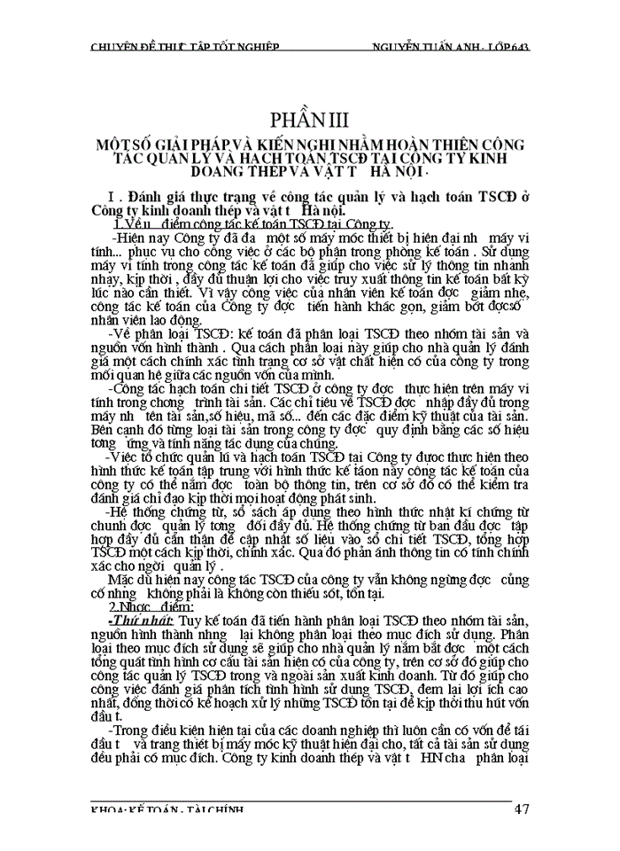 image for page Tổ chức quản lý và hạch toán TSCĐ nhằm nâng cao hiệu quả sử dụng  TSCĐ ở công ty kinh doanh thép và vật tư Hà nội .