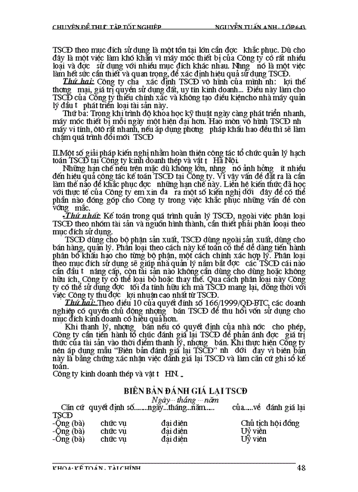 image for page Tổ chức quản lý và hạch toán TSCĐ nhằm nâng cao hiệu quả sử dụng  TSCĐ ở công ty kinh doanh thép và vật tư Hà nội .