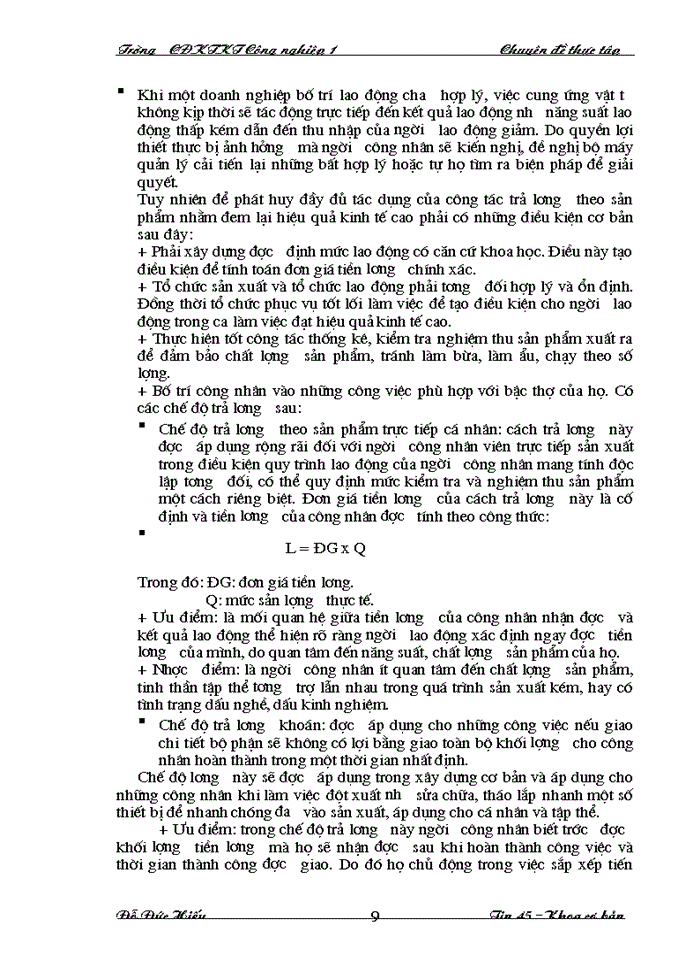 image for page Hạch toán tiền lương và các khoản trích theo lương tại Công ty trách nhiệm hữu hạn Tân Hoàng Huy làm chuyên đè thực tập