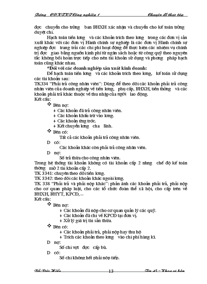 image for page Hạch toán tiền lương và các khoản trích theo lương tại Công ty trách nhiệm hữu hạn Tân Hoàng Huy làm chuyên đè thực tập
