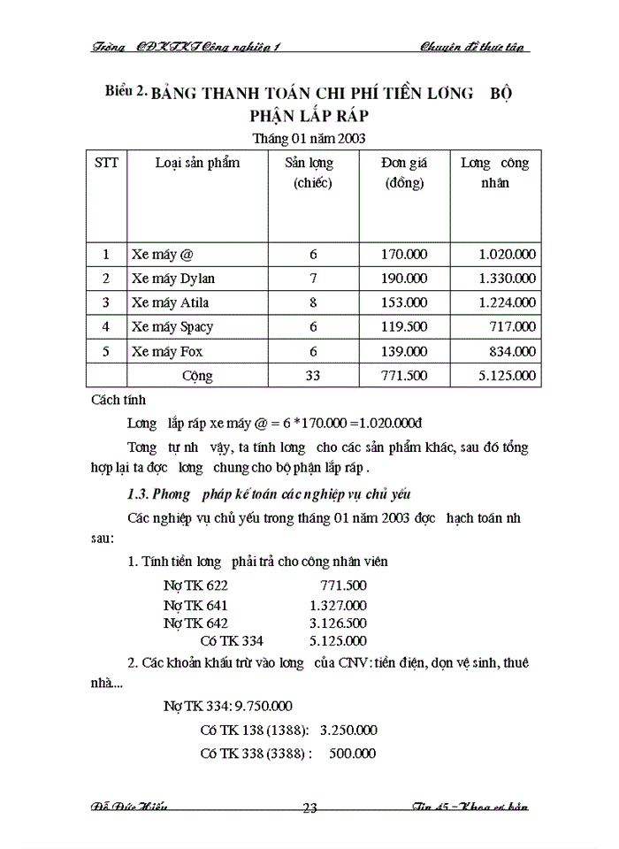 image for page Hạch toán tiền lương và các khoản trích theo lương tại Công ty trách nhiệm hữu hạn Tân Hoàng Huy làm chuyên đè thực tập