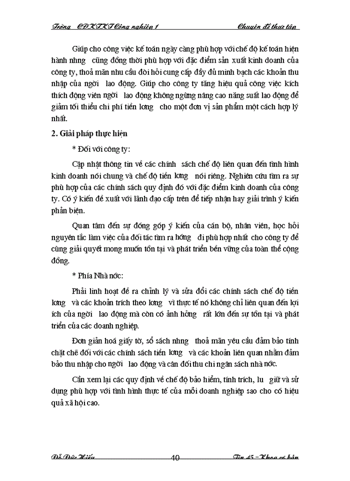 image for page Hạch toán tiền lương và các khoản trích theo lương tại Công ty trách nhiệm hữu hạn Tân Hoàng Huy làm chuyên đè thực tập