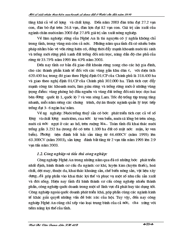 image for page Một số giải pháp thực hiện quy hoạch sử dụng đất ở Nghệ An