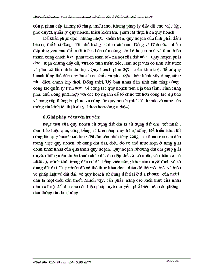 image for page Một số giải pháp thực hiện quy hoạch sử dụng đất ở Nghệ An