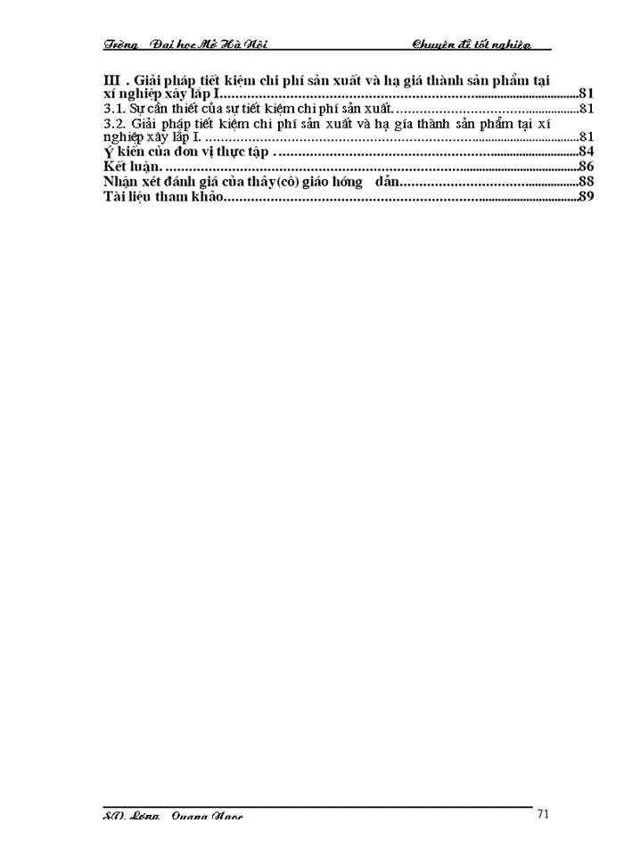 image for page Hoàn thiện công tác kế toán chi phí sản xuất và tính giá thành sản phẩm tại xí nghiệp xây lắp I- công ty xây lắp và sản xuất công nghiệp