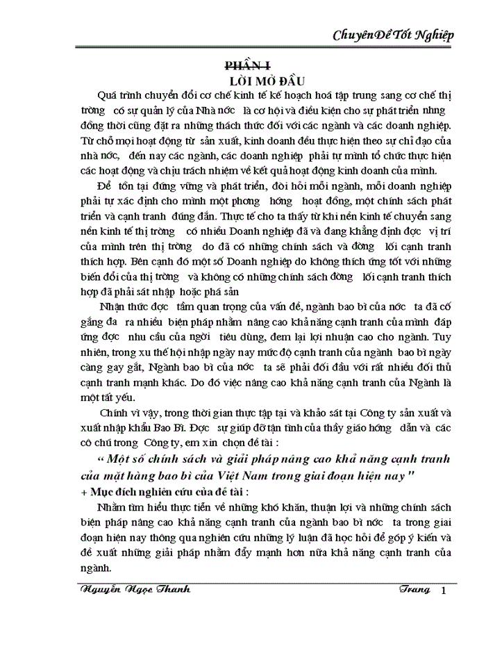 image for page Một số chính sách và giải pháp nâng cao khả năng cạnh tranh của mặt hàng bao bì của Việt Nam trong giai đoạn hiện nay