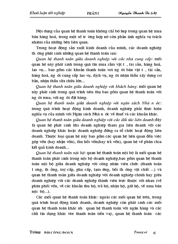 image for page Hoàn thiện công tác kế toán các nghiệp vụ thanh toán với người mua hàng và người cung cấp tại Công ty Dệt vải Công nghiệp Hà Nội
