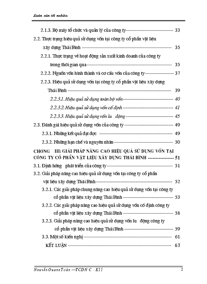 image for page Giải pháp nâng cao hiệu quả sử dụng vốn tại công ty cổ phần vật liệu xây dựng Thái Bình