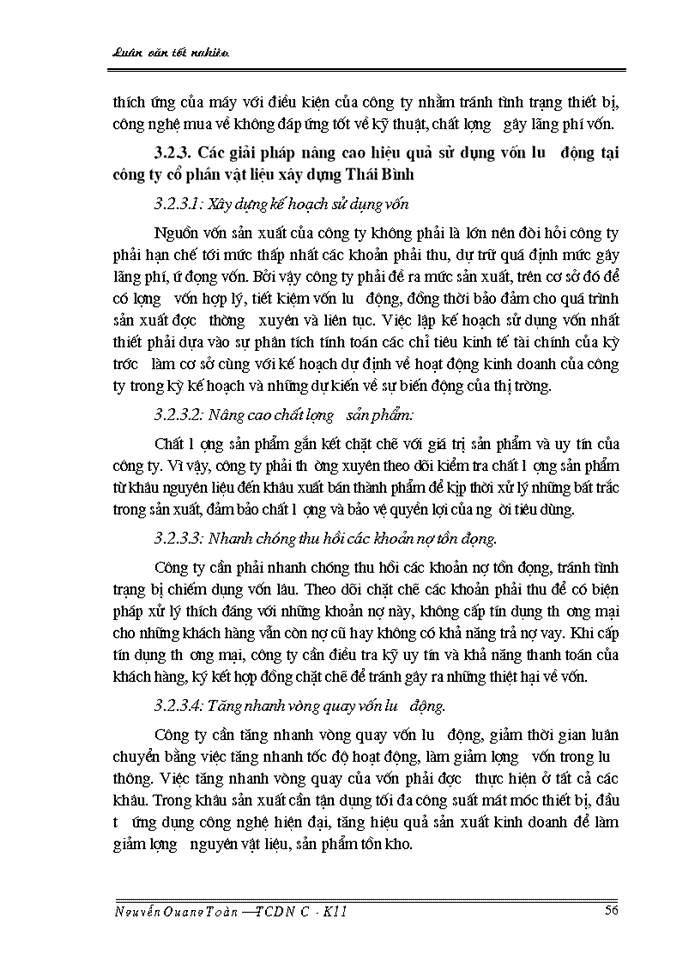 image for page Giải pháp nâng cao hiệu quả sử dụng vốn tại công ty cổ phần vật liệu xây dựng Thái Bình