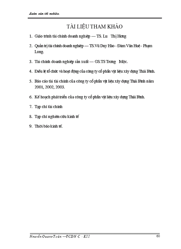 image for page Giải pháp nâng cao hiệu quả sử dụng vốn tại công ty cổ phần vật liệu xây dựng Thái Bình