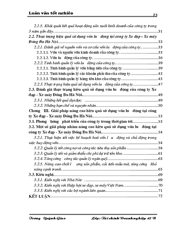 image for page Giải pháp nâng cao hiệu quả sử dụng vốn lưu động tại công ty Xe đạp - Xe máy Đống Đa Hà Nội