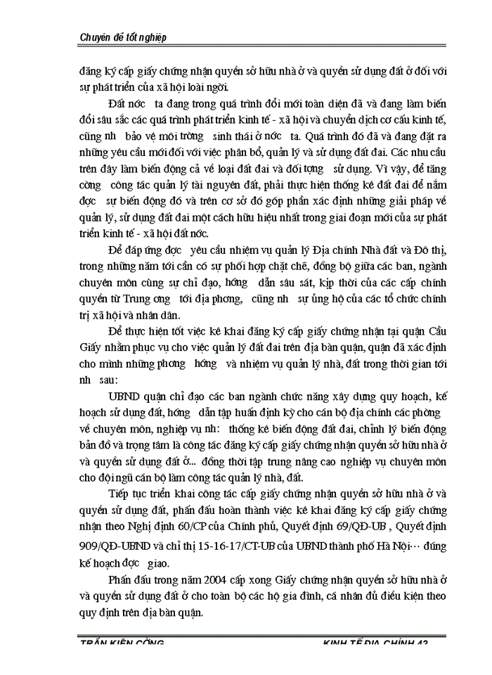 image for page Thực trạng và giải pháp nhằm thúc đẩy việc cấp giấy chứng nhận quyền sử dụng đất trên địa bàn quận Cầu Giấy, thành phố Hà Nội