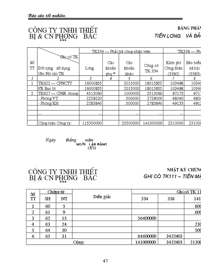 image for page Kế toán tiền lương và các khoản trích theo lương “ tại: CÔNG TY TNHH THIẾT BỊ & CÔNG NGHỆ PHƯƠNG BẮC