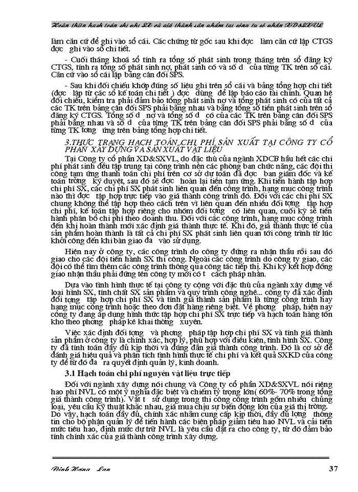image for page Hoàn thiện hạch toán chi phí sản xuất và tính giá thành sản phẩm tại Công ty cổ phần Xây dựng và Sản xuất vật liệu