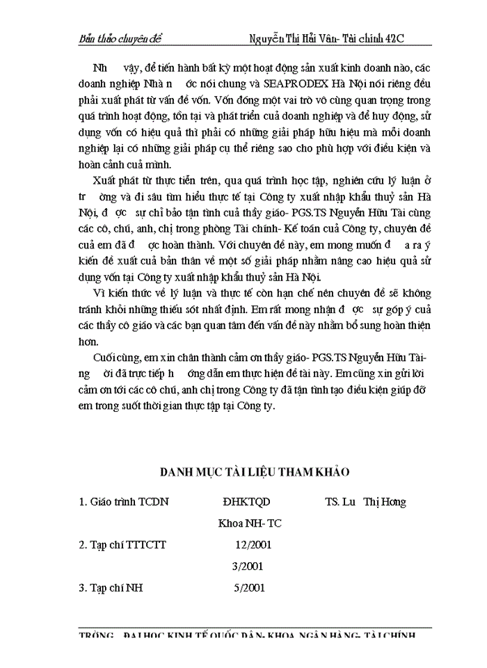 image for page Một số biện pháp nâng cao hiệu quả sử dụng vốn tại Công ty xuất nhập khẩu thuỷ sản Hà Nội