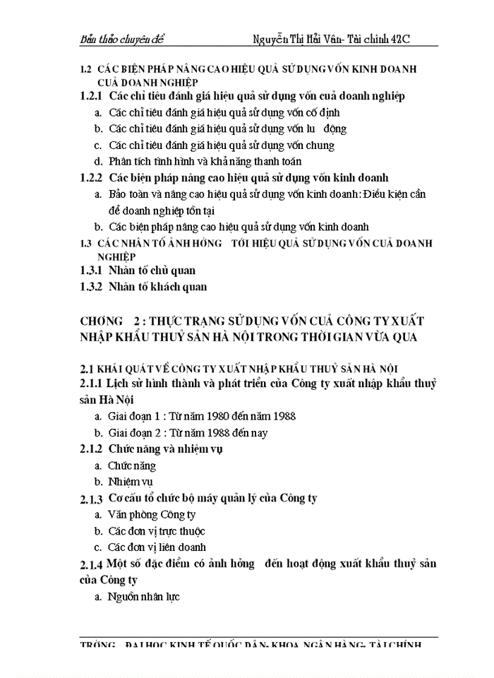 image for page Một số biện pháp nâng cao hiệu quả sử dụng vốn tại Công ty xuất nhập khẩu thuỷ sản Hà Nội