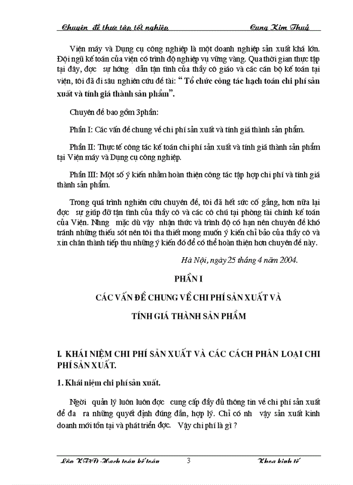 image for page Tổ chức công tác hạch toán chi phí sản xuất và tính giá thành sản phẩm