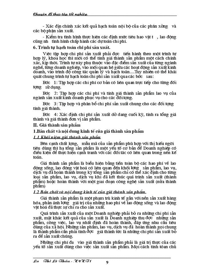 image for page Hoàn thiện kế toán chi phí sản xuất và tính giá thành sản phẩm tại Công ty may Chiến Thắng