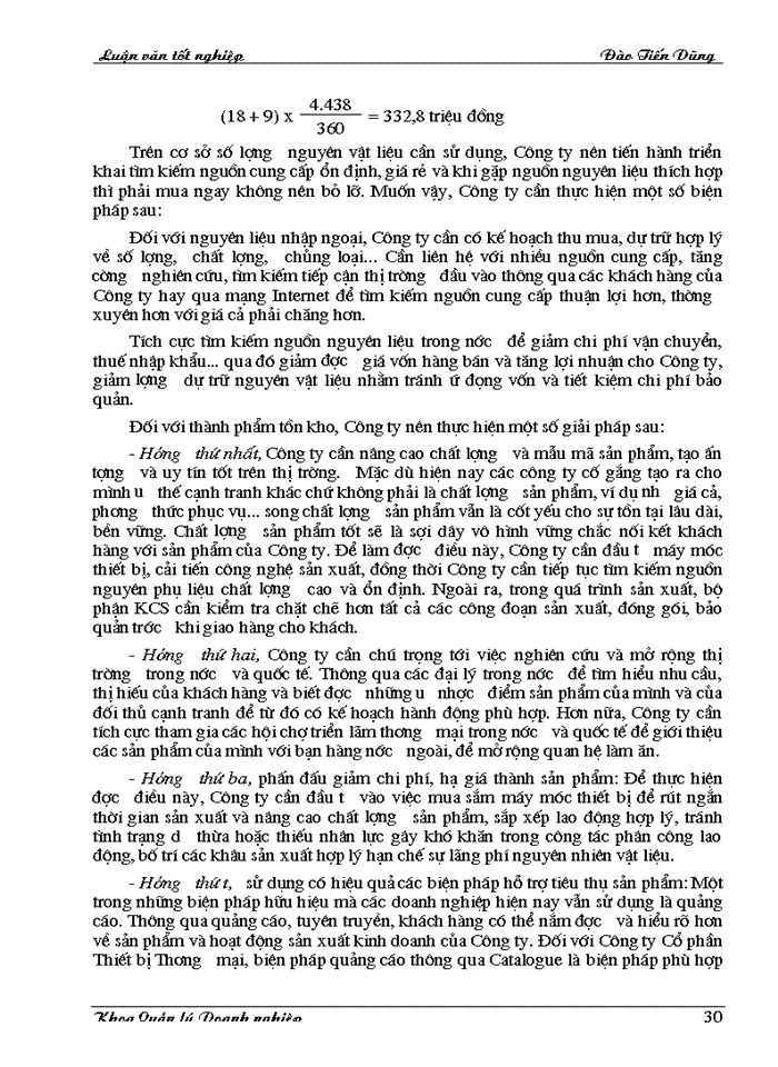 image for page Nâng cao hiệu quả sử dụng vốn lưu động tại Công ty Cổ phần Thiết bị Thương mại