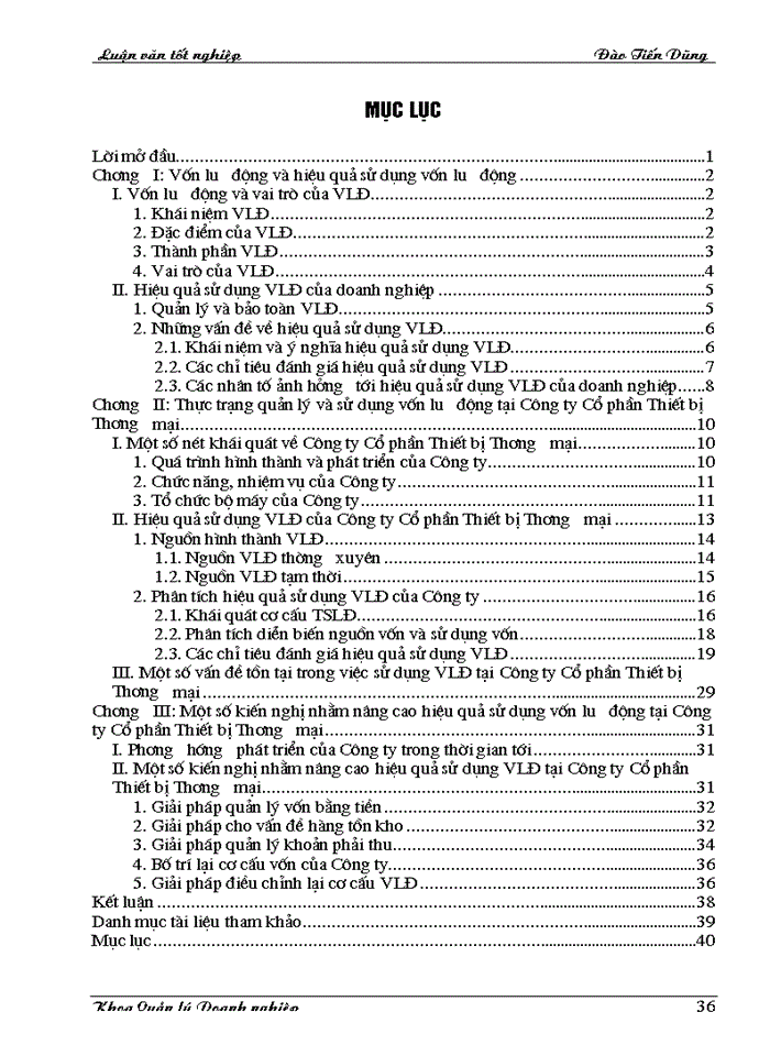 image for page Nâng cao hiệu quả sử dụng vốn lưu động tại Công ty Cổ phần Thiết bị Thương mại