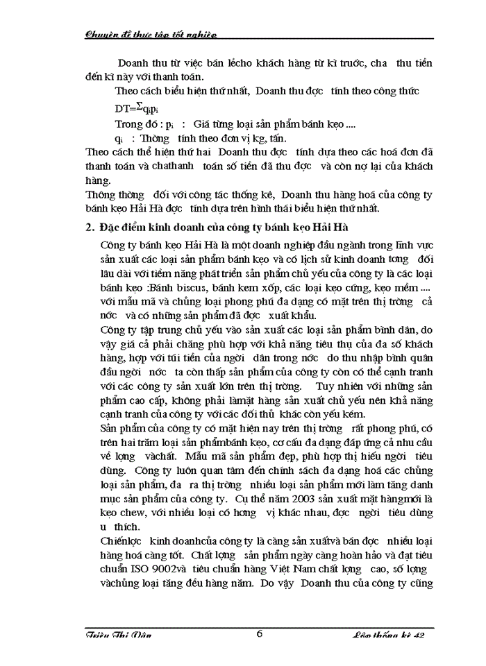 image for page Phân tích các nhân tố ảnh  hưởng đến  Doanh thu của công ty bánh kẹo Hải Hà