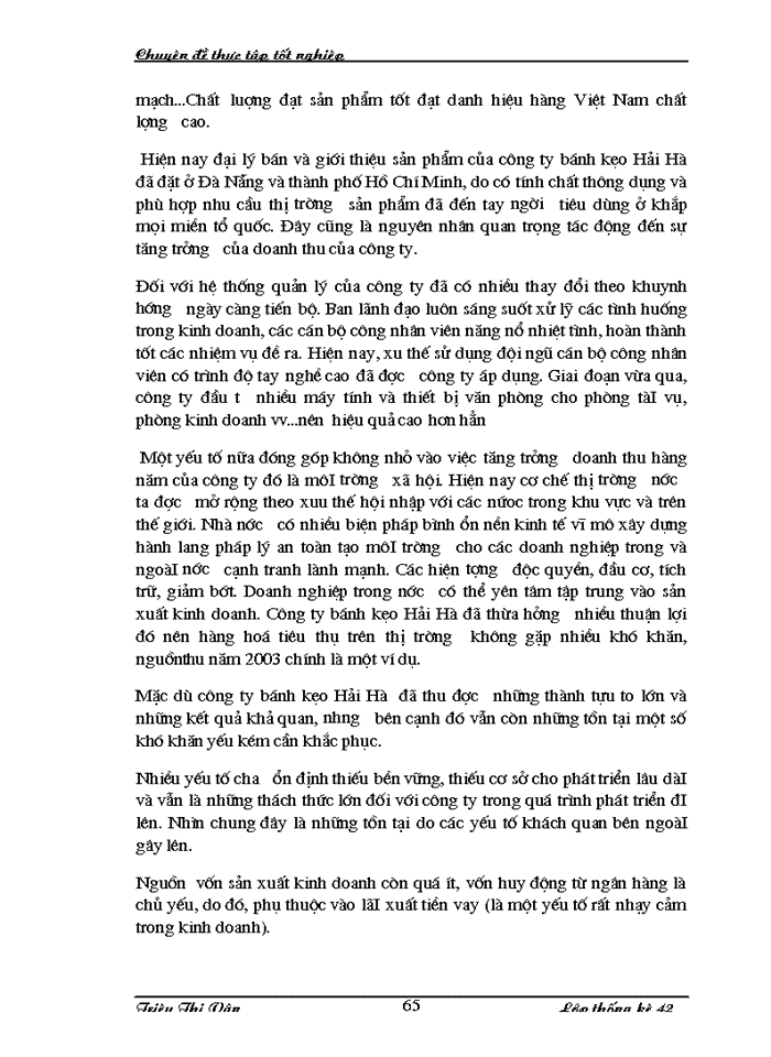 image for page Phân tích các nhân tố ảnh  hưởng đến  Doanh thu của công ty bánh kẹo Hải Hà