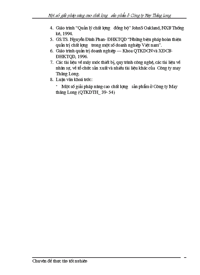 image for page Một số giải pháp hoàn thiện hệ thống quản trị chất lượng sản phẩm ở Công ty MayThăng Long