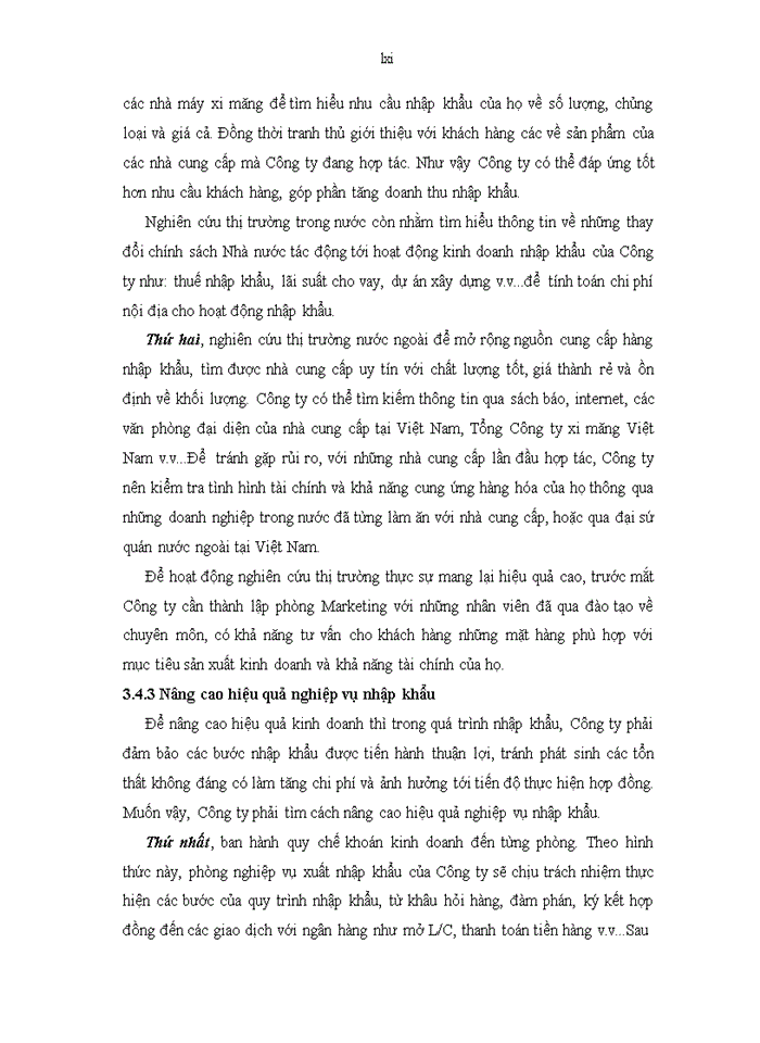 image for page Một số giải pháp nhằm nâng cao hiệu quả kinh doanh nhập khẩu của Công ty xuất nhập khẩu xi măng.