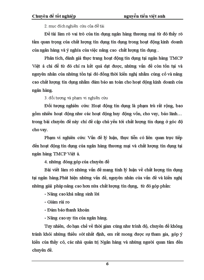 image for page Giải pháp nâng cao chất lượng tín dụng tại Ngân Hàng TMCP Việt á