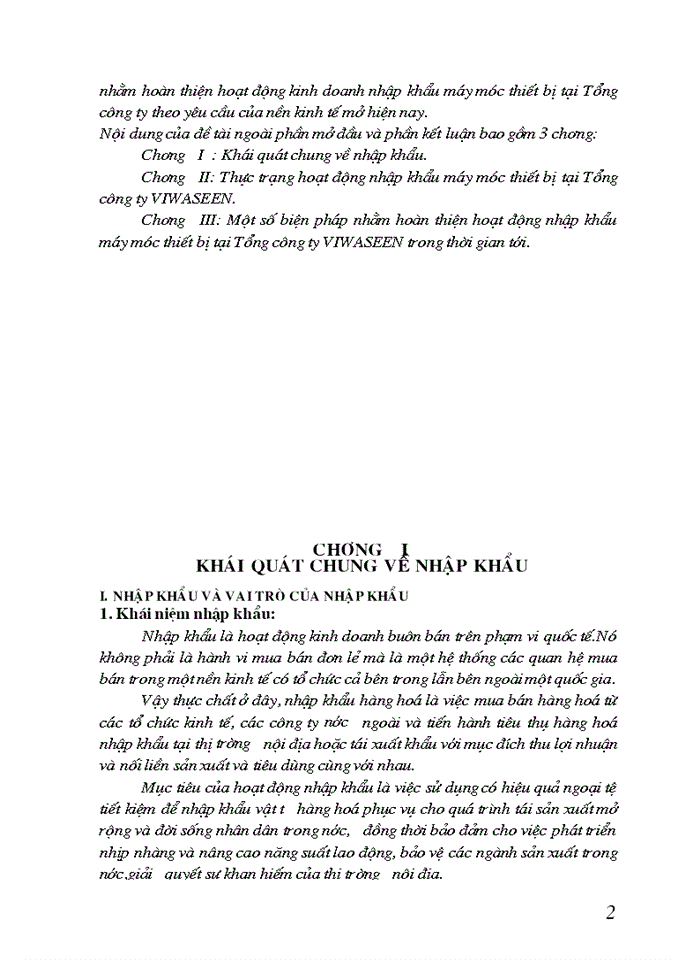 image for page Hoàn thiện hoạt động nhập khẩu máy móc thiết bị tại Tổng công ty đầu tư xây dựng cấp thoát nước và môi trường Việt Nam