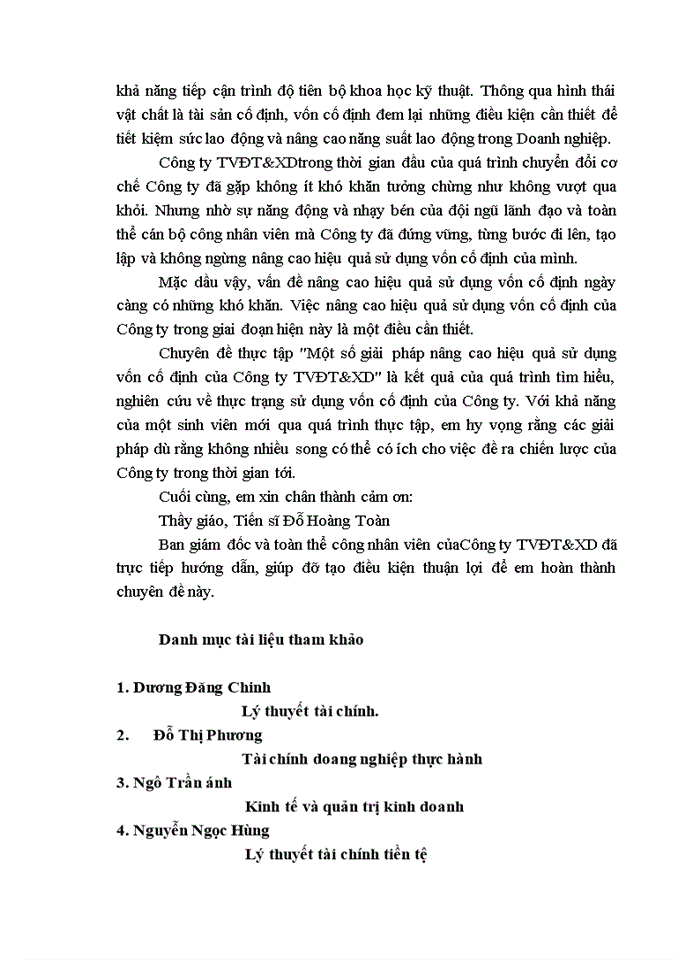 image for page Một số giải pháp nâng cao hiệu quả sử dụng vốn cố định của Công ty tư vấn đầu tư và xây dựng