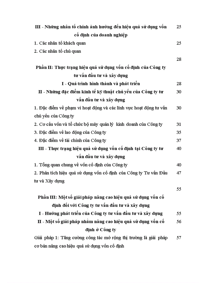 image for page Một số giải pháp nâng cao hiệu quả sử dụng vốn cố định của Công ty tư vấn đầu tư và xây dựng