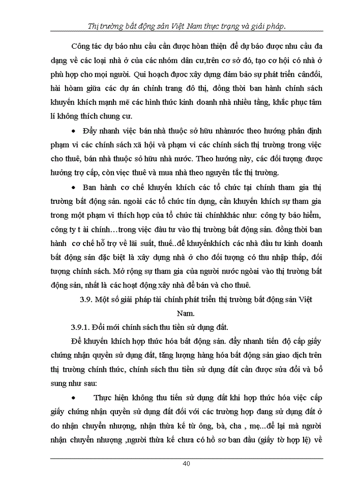image for page Giải pháp phát triển thị trường bất động sản .