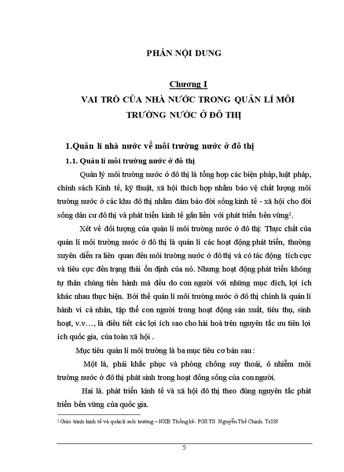 image for page Thực trạng và giải pháp của nhà nước trong việc giải quyết vấn đề  môi trường nước ở đô thị hiện nay