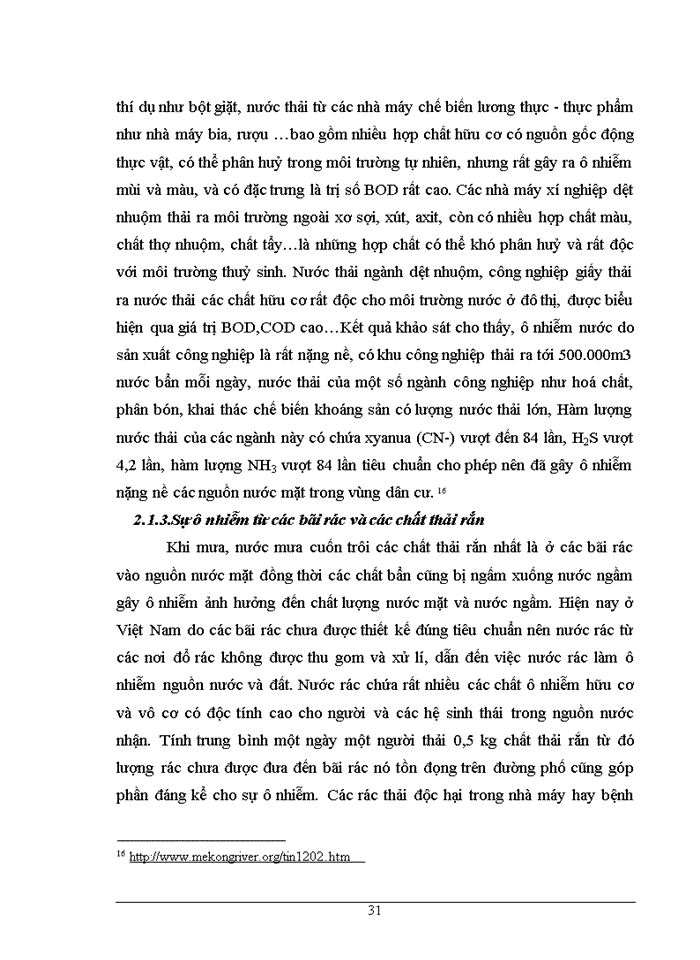 image for page Thực trạng và giải pháp của nhà nước trong việc giải quyết vấn đề  môi trường nước ở đô thị hiện nay