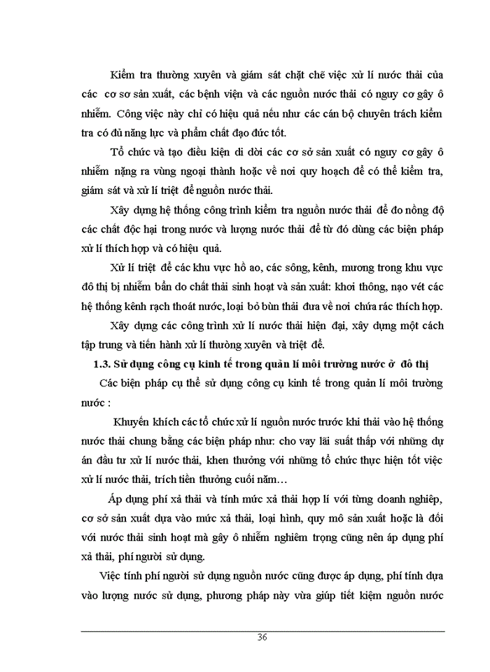image for page Thực trạng và giải pháp của nhà nước trong việc giải quyết vấn đề  môi trường nước ở đô thị hiện nay