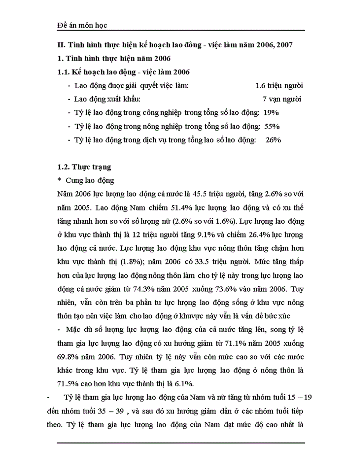 image for page Kế hoạch lao động – việc làm thời kỳ 2006 – 2010 và các giải pháp thực hiện.