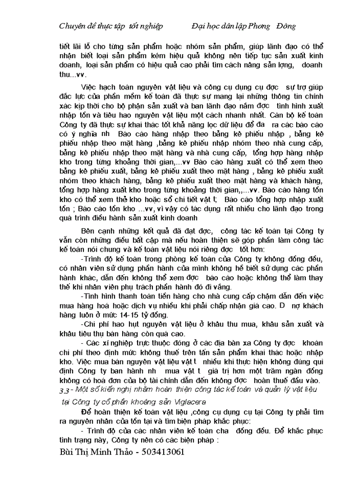 image for page Kế toán nguyên vật liệu tại Công ty cổ phần khoáng sản viglacera