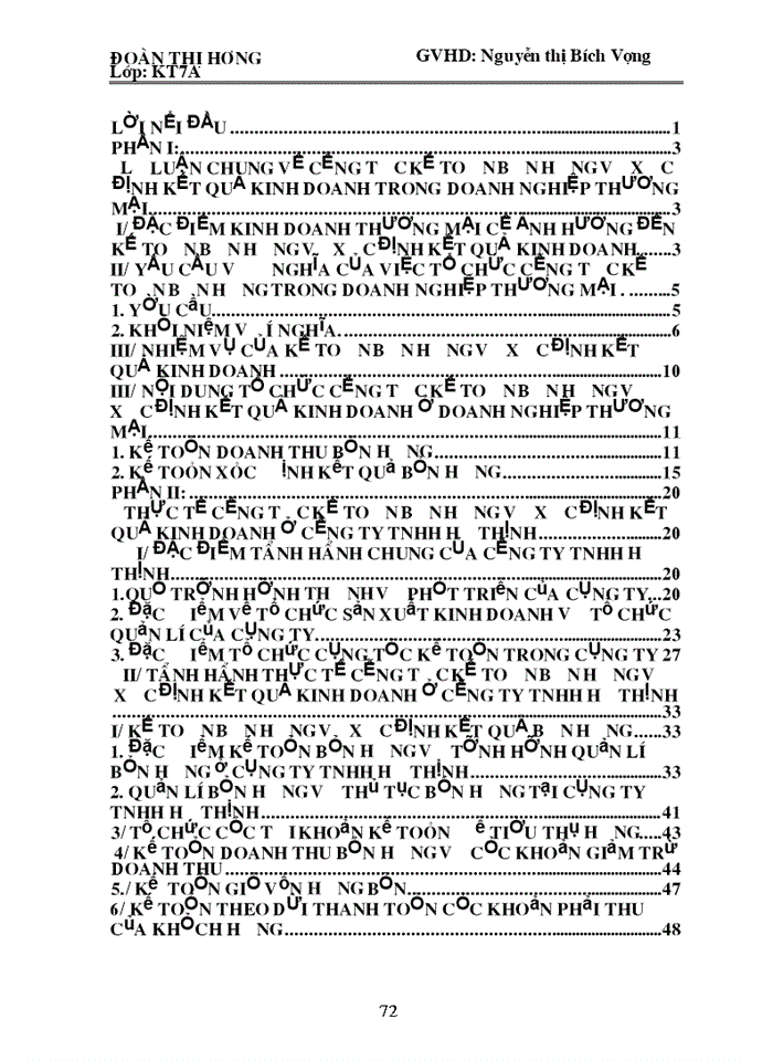image for page Kế toán bán hàng và xác định kết quả kinh doanh " Tại cụng ty TNHH Hà Thịnh