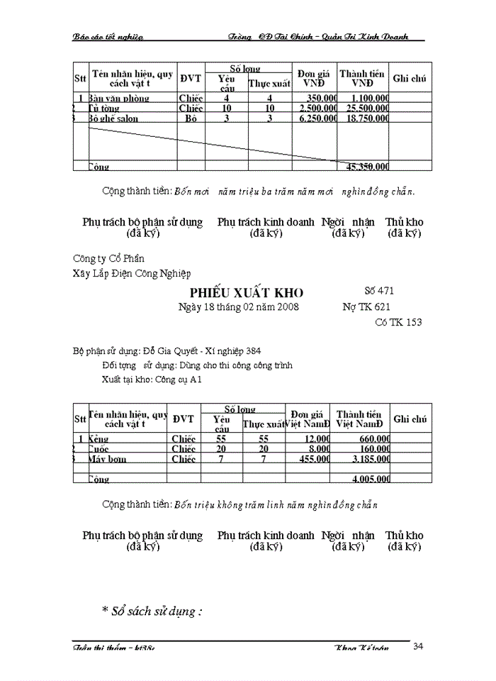 image for page Kế toán Nguyên vật liệu – Công cụ dụng cụ tại Công ty Cổ Phần Xây Lắp Điện Công Nghiệp.