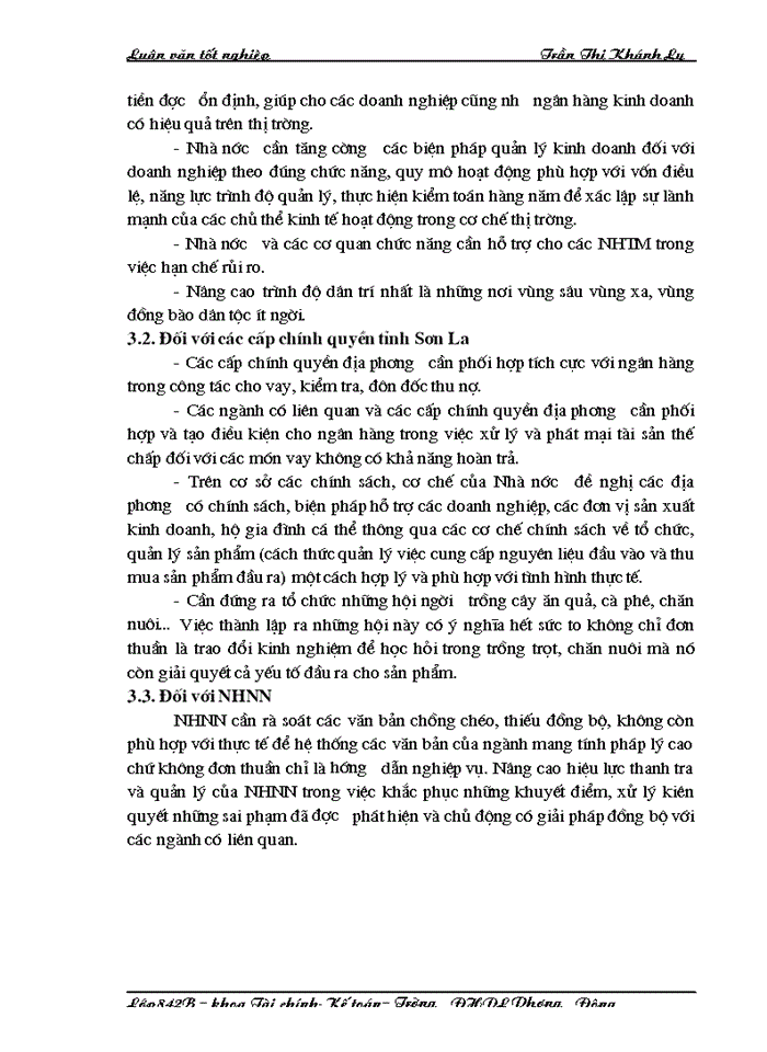 image for page Giải pháp mở rộng cho vay và nâng cao chất lượng tín dụng tại chi nhánh NHNo&PTNT Sơn La